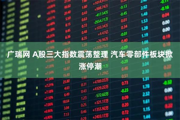 广瑞网 A股三大指数震荡整理 汽车零部件板块掀涨停潮