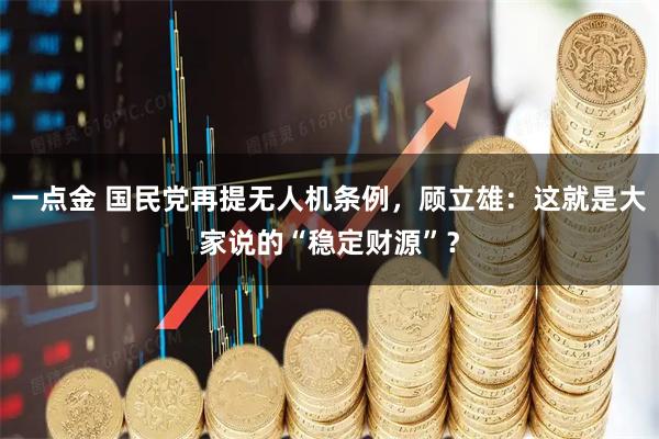 一点金 国民党再提无人机条例，顾立雄：这就是大家说的“稳定财源”？